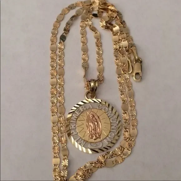 NEW 14K SOLID GOLD VIRGIN Mary Valentino Chain